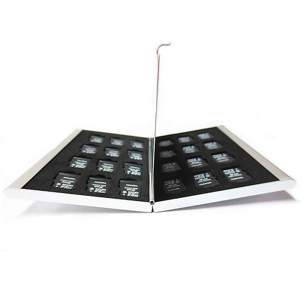 card holders aluminum 24 micro sd tf memory storage carrying case holder protector, Brown;gray
card holders aluminum 24 micro sd tf memory storage carrying case holder protector, Brown;gray