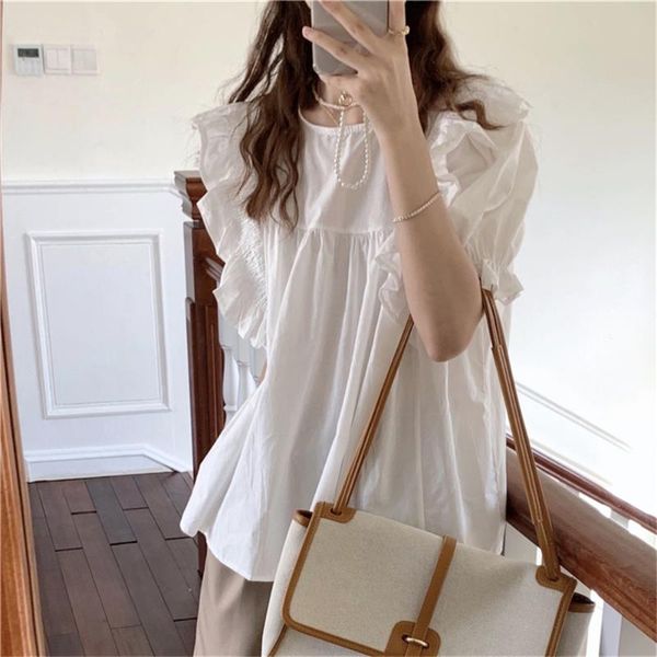 women's blouses & shirts alien kitty 2021 ruffles gentle office lady femme summer loose sweet girls streetwear chic casual, White
women's blouses & shirts alien kitty 2021 ruffles gentle office lady femme summer loose sweet girls streetwear chic casual, White