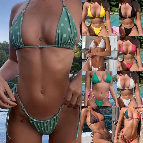 bikini 2021 women two-piece swimsuit bandage set swimwear female halter brazilian bathing suit bather biquini women's, White;black
bikini 2021 women two-piece swimsuit bandage set swimwear female halter brazilian bathing suit bather biquini women's, White;black