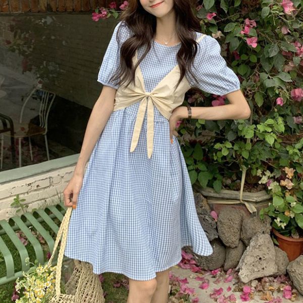 casual dresses summer french vintage mini es women short sleeve sweet elegant female korean 2 set 561w, Black;gray
casual dresses summer french vintage mini es women short sleeve sweet elegant female korean 2 set 561w, Black;gray