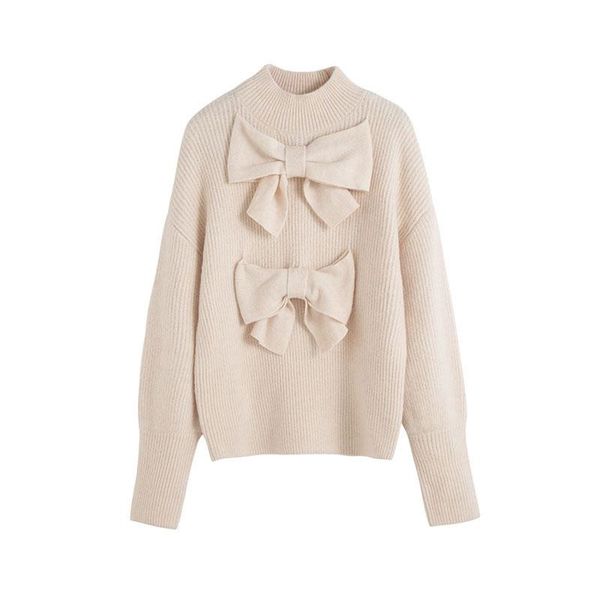 women's sweaters elegant bow sweater turtleneck lantern sleeve solid pullovers female fashion autumn, White;black
women's sweaters elegant bow sweater turtleneck lantern sleeve solid pullovers female fashion autumn, White;black
