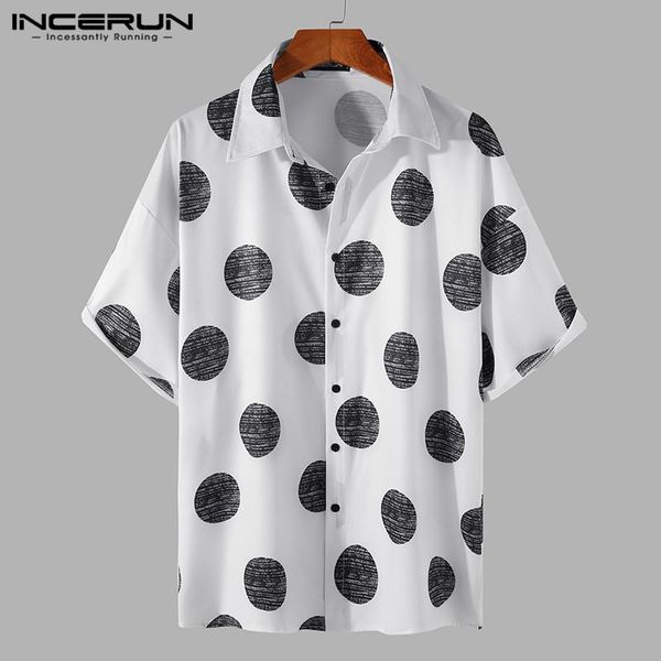 summer men polka dot print shirt streetwear loose hlaf sleeve korean style casual blouse lapel fashion leisure camisas incerun men's sh, White;black
summer men polka dot print shirt streetwear loose hlaf sleeve korean style casual blouse lapel fashion leisure camisas incerun men's sh, White;black