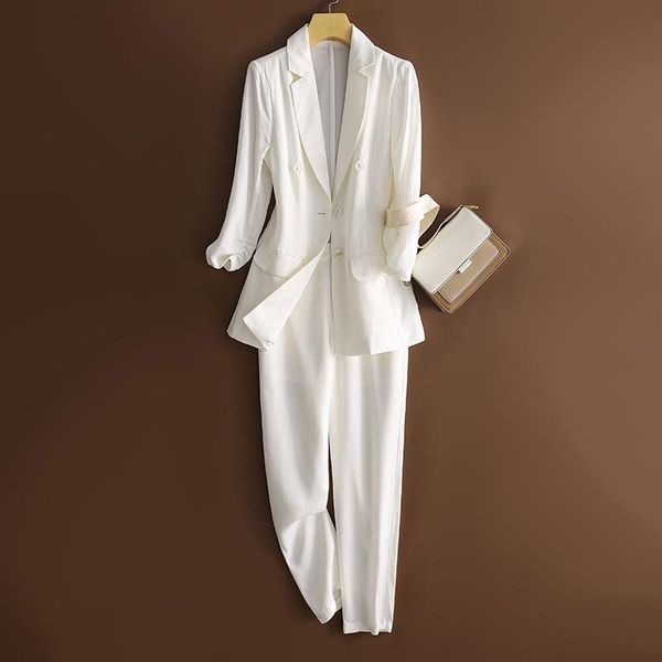 work harajuku pant suits 2 piece set for women single breasted solid blazer jacket & trouser office lady suit feminino women's blazers, White;black
work harajuku pant suits 2 piece set for women single breasted solid blazer jacket & trouser office lady suit feminino women's blazers, White;black
