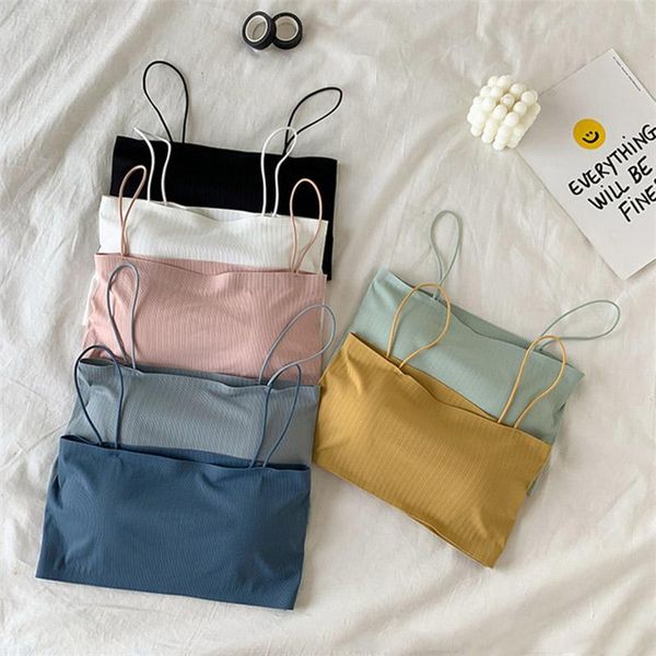 camisoles & tanks thin strap seamless pure color lingerie women vest camisole padded bralette ultrathin bustier crop female underwe, Black;white
camisoles & tanks thin strap seamless pure color lingerie women vest camisole padded bralette ultrathin bustier crop female underwe, Black;white