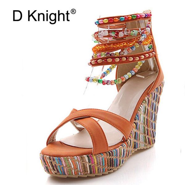 string beading bohemia style summer wedges sandals women colorful bottom high heels ladies platform wedge heel shoes e12, Black
string beading bohemia style summer wedges sandals women colorful bottom high heels ladies platform wedge heel shoes e12, Black