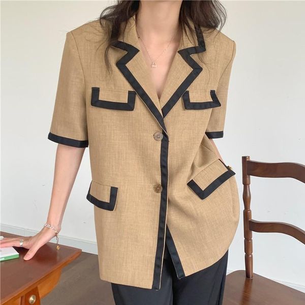 women's suits & blazers vintage french loose casual v-neck single-breasted short-sleeved blazer 2021 fashion korean gentle solid color, White;black
women's suits & blazers vintage french loose casual v-neck single-breasted short-sleeved blazer 2021 fashion korean gentle solid color, White;black