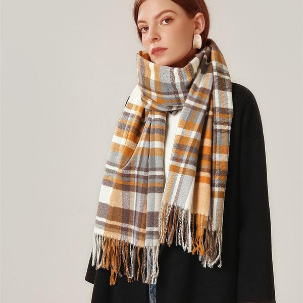 scarves 2021 knitted spring winter women scarf plaid warm cashmere shawls neck bandana pashmina lady wrap, Blue;gray
scarves 2021 knitted spring winter women scarf plaid warm cashmere shawls neck bandana pashmina lady wrap, Blue;gray