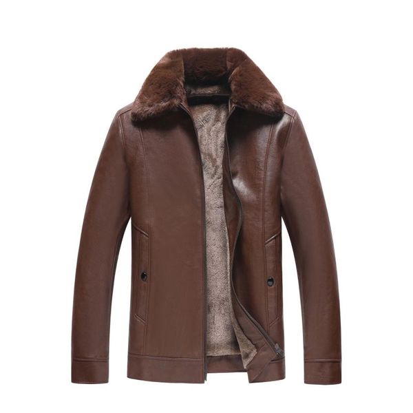 men's fur & faux pu leather brown jacket oversize mens male winter coat casual collar thick fluffy elderly clothes 3xl 4xl, Black
men's fur & faux pu leather brown jacket oversize mens male winter coat casual collar thick fluffy elderly clothes 3xl 4xl, Black