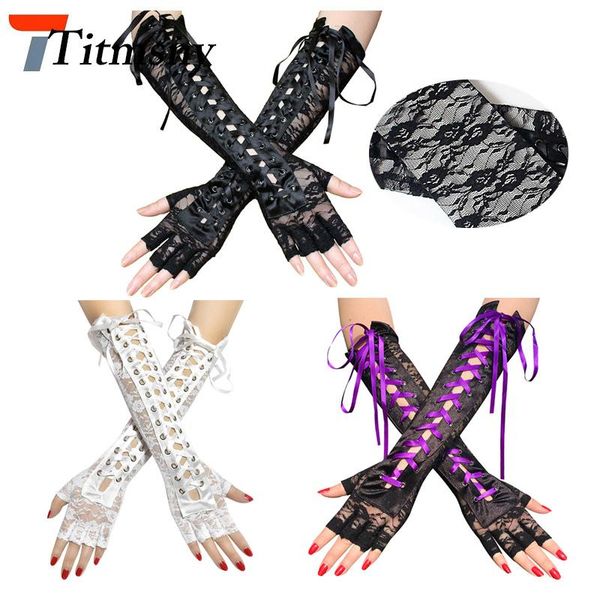 five fingers gloves titmsny women lace long winter elbow length half-finger ribbon fingerless fishnet mesh etiquette party, Blue;gray
five fingers gloves titmsny women lace long winter elbow length half-finger ribbon fingerless fishnet mesh etiquette party, Blue;gray