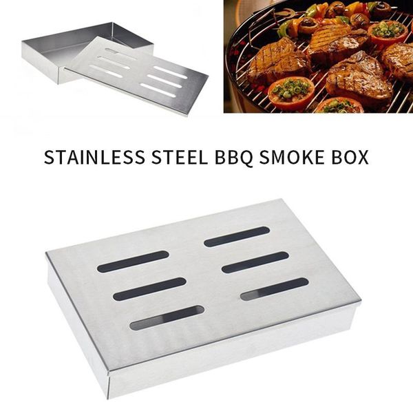 tools & accessories stainless steel barbecue smoker box for bbq grill wood chips smoking with hollowed lid #15
tools & accessories stainless steel barbecue smoker box for bbq grill wood chips smoking with hollowed lid #15