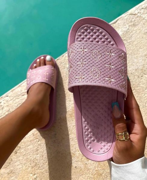 slippers 2022 sandals women summer fashion brand shoes embroider sandalias beach femme, Black