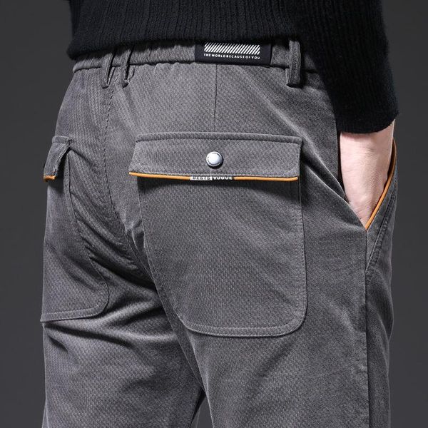 men's pants 2021 autumn winter high waist pant men business loose straight leg fit fashion corduroy trousers for male e360, Black
men's pants 2021 autumn winter high waist pant men business loose straight leg fit fashion corduroy trousers for male e360, Black