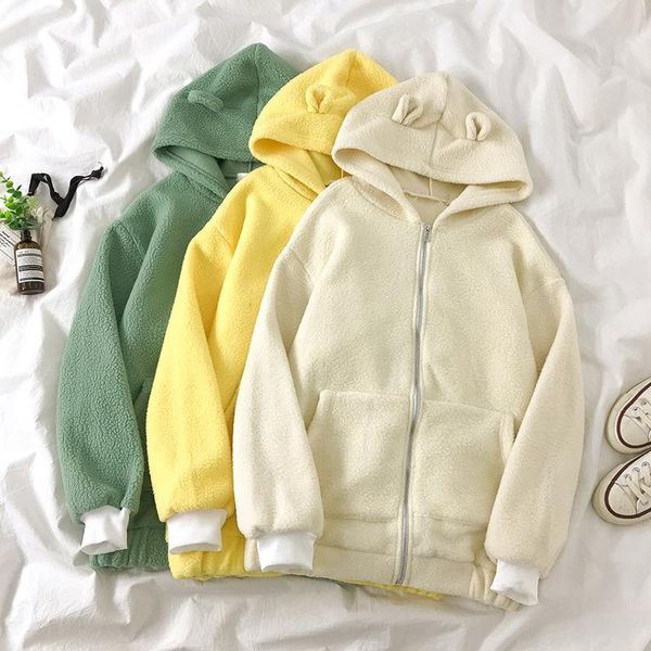 women's hoodies & sweatshirts autumn and winter korean loose thickened zipper sportswear fashion junior hoodie top, Black 
women's hoodies & sweatshirts autumn and winter korean loose thickened zipper sportswear fashion junior hoodie top, Black
