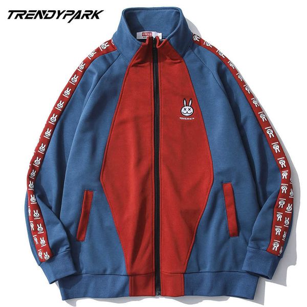 men's jacket harajuku side sleeve cute rabbits printed streetwear zipper fashion cotton soft coat track jacket men clothing 210601, Black;brown
men's jacket harajuku side sleeve cute rabbits printed streetwear zipper fashion cotton soft coat track jacket men clothing 210601, Black;brown