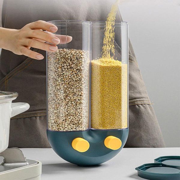 storage bottles & jars wall mounted plastic dry food box automatic cereal dispenser rice container household kitchen organizer supplies
storage bottles & jars wall mounted plastic dry food box automatic cereal dispenser rice container household kitchen organizer supplies