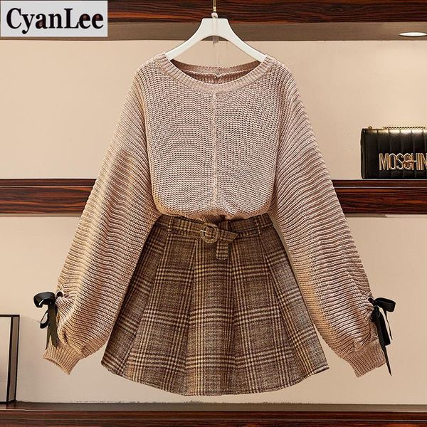 work dresses cyanlee women 2 piece set knitted and skirt korean style student casual two outfits fall winter clothing 2021, White;black
work dresses cyanlee women 2 piece set knitted and skirt korean style student casual two outfits fall winter clothing 2021, White;black