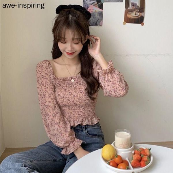 korean floral short blouses women 2021 summer off shoulder long sleeve flare shirts chic crop pink blue blusas mujer women's t-shirt, White
korean floral short blouses women 2021 summer off shoulder long sleeve flare shirts chic crop pink blue blusas mujer women's t-shirt, White