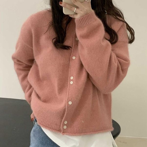 women's sweaters loribindwood 2021 spring and autumn round neck loose long-sleeved soft waxy sweater knitted cardigan jacket women, White;black
women's sweaters loribindwood 2021 spring and autumn round neck loose long-sleeved soft waxy sweater knitted cardigan jacket women, White;black