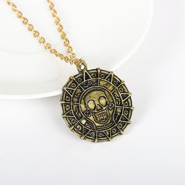 pendant necklaces halloween skull necklace gold coin metal vintage for man women jewelry gift, Silver
pendant necklaces halloween skull necklace gold coin metal vintage for man women jewelry gift, Silver