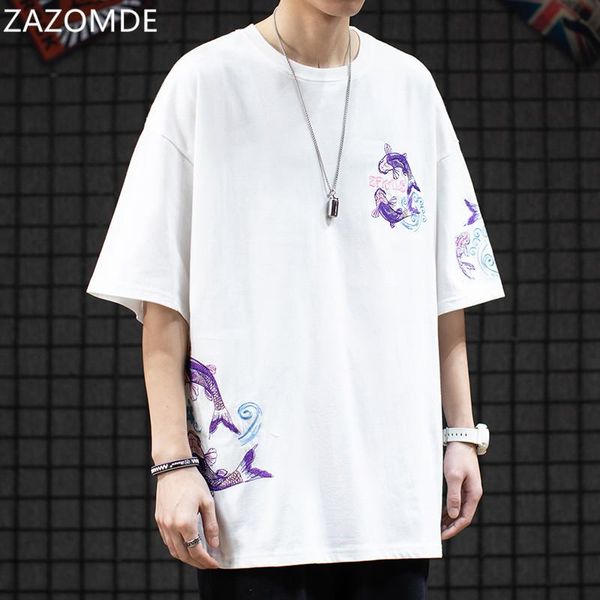 men's t-shirts zazomde 2021 men streetwear t-shirt hip hop embroidery koi fish letter t shirt harajuku cotton casual summer short sleev, White;black
men's t-shirts zazomde 2021 men streetwear t-shirt hip hop embroidery koi fish letter t shirt harajuku cotton casual summer short sleev, White;black
