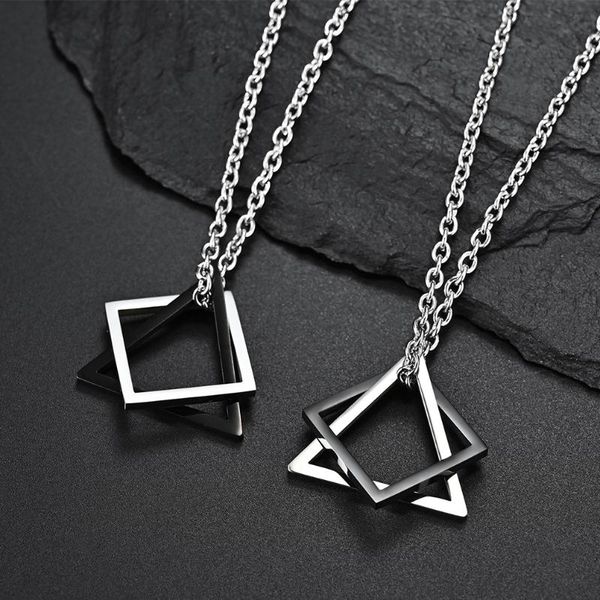 pendant necklaces trendy geometure triangle square pendants necklace for men stainless steel fashion jewelry boyfriend father gift bijoux ho, Silver
pendant necklaces trendy geometure triangle square pendants necklace for men stainless steel fashion jewelry boyfriend father gift bijoux ho, Silver