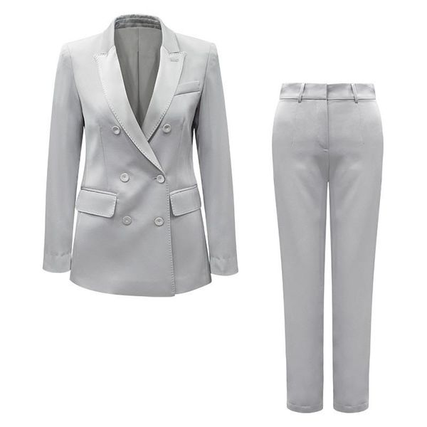 women's tracksuits casual pant suits for 2021 turn-down collar double breasted long sleeve blazer feminino trousers two pieces, Gray
women's tracksuits casual pant suits for 2021 turn-down collar double breasted long sleeve blazer feminino trousers two pieces, Gray