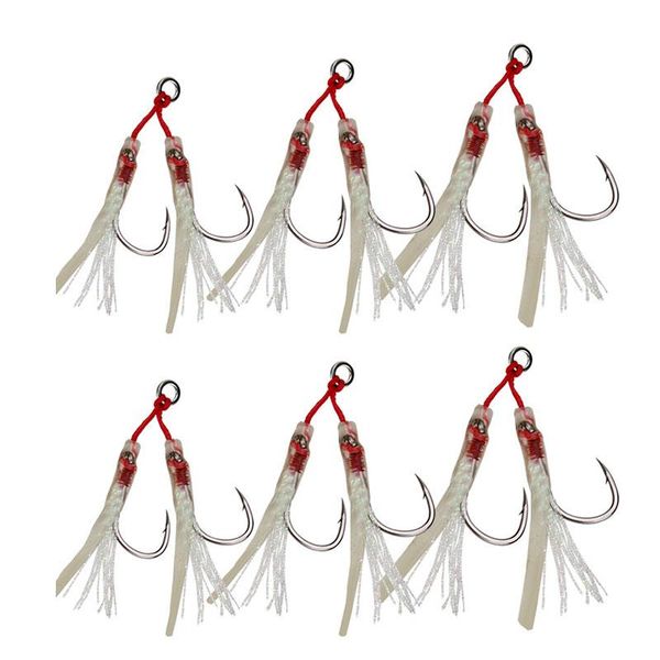 fishing hooks 6pcs/bag hook high carbon steel assist luminous double fish jig slow feather tackle accessories
fishing hooks 6pcs/bag hook high carbon steel assist luminous double fish jig slow feather tackle accessories