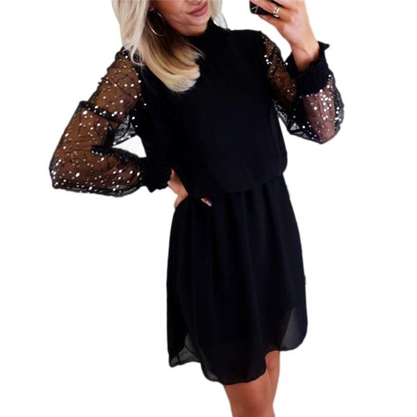 ashion elegant women summer party dress spring long sleeve mesh thin sequins midi sundress beach vacation clothing casual dresses, Black;gray
ashion elegant women summer party dress spring long sleeve mesh thin sequins midi sundress beach vacation clothing casual dresses, Black;gray
