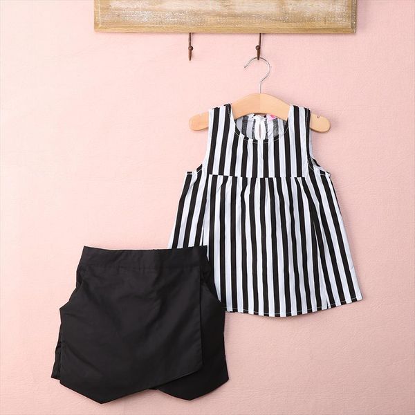 summer girls clothes sets casual strip black pants 2pcs striped set 2 6t, White
summer girls clothes sets casual strip black pants 2pcs striped set 2 6t, White