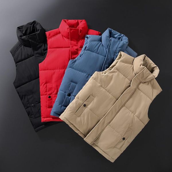 men's vests 2021 winter tooling jackets male's solid color thickened sports waistcoat sleeveless coat teenager down cotton vest, Black;white
men's vests 2021 winter tooling jackets male's solid color thickened sports waistcoat sleeveless coat teenager down cotton vest, Black;white