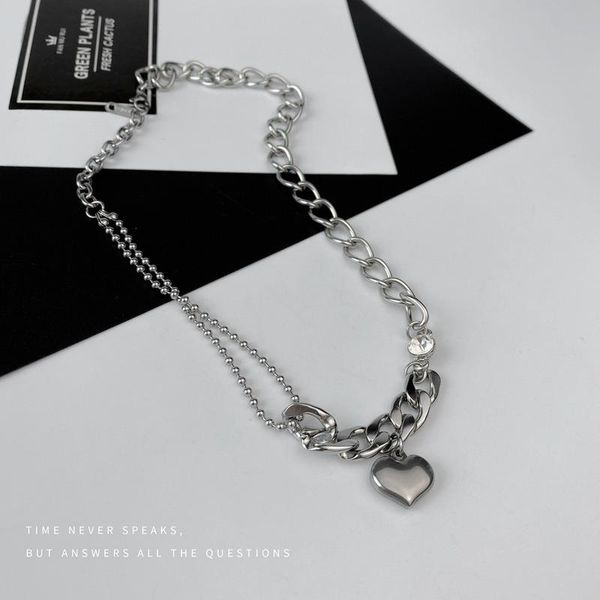 chains heart necklace women simple necklaces woman fashion korean stainless steel clavicle chain girl jewelry trendy metal halskette, Silver
chains heart necklace women simple necklaces woman fashion korean stainless steel clavicle chain girl jewelry trendy metal halskette, Silver