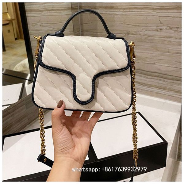 marmonf trumpet hand bag ladies fashion double color matching shoulder classic designer brand leather chain 88
marmonf trumpet hand bag ladies fashion double color matching shoulder classic designer brand leather chain 88