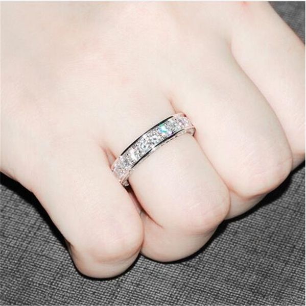eternity 3 row full lab diamond ring 925 sterling silver engagement wedding band rings for women bridal statement party jewelry, Slivery;golden
eternity 3 row full lab diamond ring 925 sterling silver engagement wedding band rings for women bridal statement party jewelry, Slivery;golden