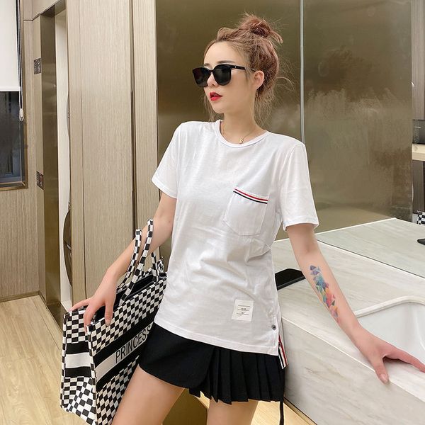 summer trend british style tb pocket stripe crew neck short sleeve slim fit men's and women's couple's t-shirt top, White
summer trend british style tb pocket stripe crew neck short sleeve slim fit men's and women's couple's t-shirt top, White
