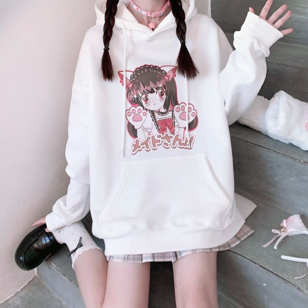 lolita kawaii fashion women anime hoodies cute cat girls graphic print hooded sweatshirt sweet oversized warm pullover outerwear, Black
lolita kawaii fashion women anime hoodies cute cat girls graphic print hooded sweatshirt sweet oversized warm pullover outerwear, Black