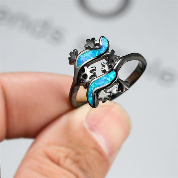 wedding rings punk lizard animal engagement ring cute female blue fire opal stone vintage 14kt black gold for women jewelry, Slivery;golden
wedding rings punk lizard animal engagement ring cute female blue fire opal stone vintage 14kt black gold for women jewelry, Slivery;golden