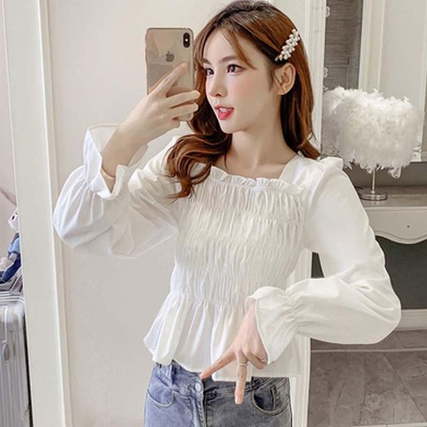 autumnl women fashion casual short square collar shirts office ladies solid color long-sleeved elegant slim blouse women's blouses &, White
autumnl women fashion casual short square collar shirts office ladies solid color long-sleeved elegant slim blouse women's blouses &, White