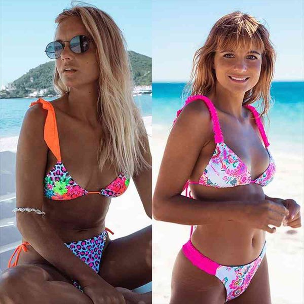 bikinis women swimsuit female floral print low waist swimwear ruffle bathing suit summer beachwear biquini, White;black
bikinis women swimsuit female floral print low waist swimwear ruffle bathing suit summer beachwear biquini, White;black