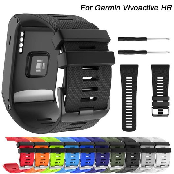 watch bands band fashion sport silicone replacement strap for garmin vivoactive hr sports bracelet wristband accessories, Black;brown
watch bands band fashion sport silicone replacement strap for garmin vivoactive hr sports bracelet wristband accessories, Black;brown