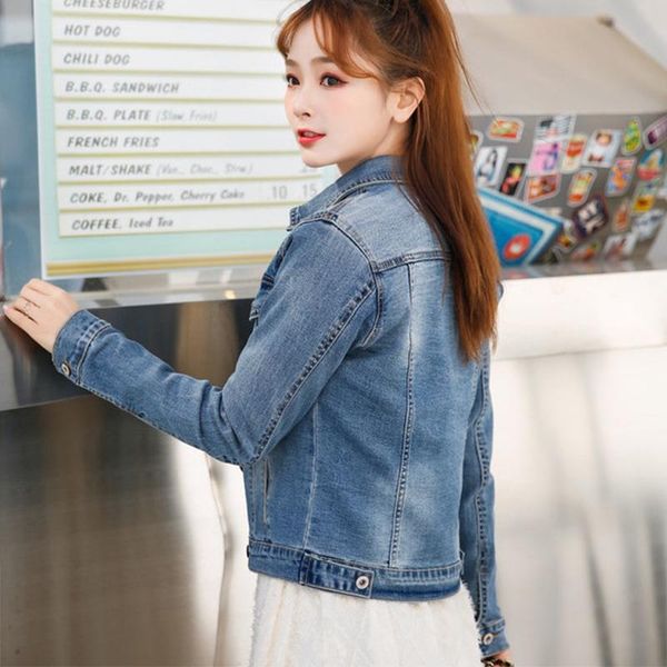 women's jackets stretch denim jacket blue casual coat women short plus size spring and autumn, Black;brown
women's jackets stretch denim jacket blue casual coat women short plus size spring and autumn, Black;brown