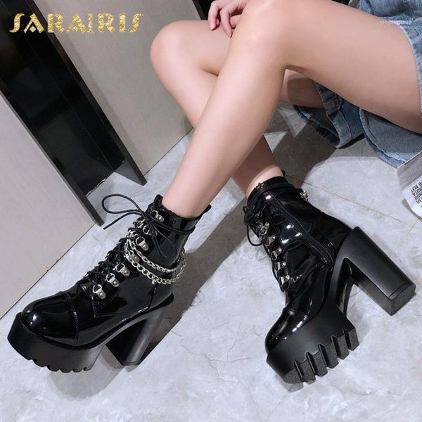 boots sarairis fashion chain fetish woman shoes platform super high heels rubber sole skidproof ins ladies1, Black
boots sarairis fashion chain fetish woman shoes platform super high heels rubber sole skidproof ins ladies1, Black