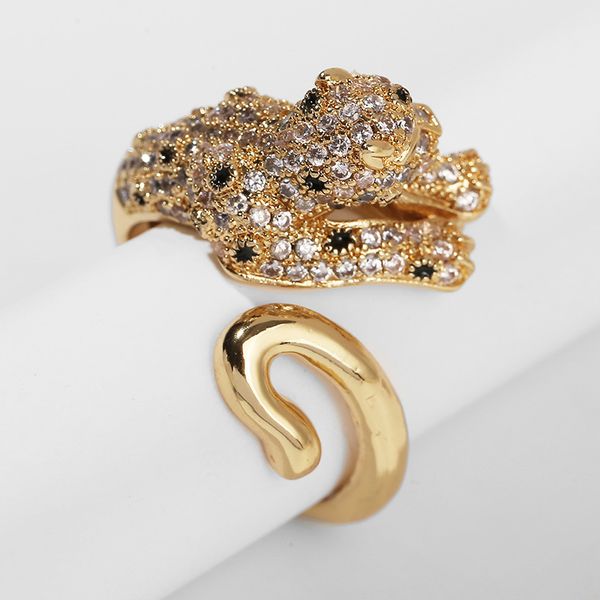 simple personality copper inlaid zirconium leopard opening ring creative gold electroplating crystal ring jewelry, Silver
simple personality copper inlaid zirconium leopard opening ring creative gold electroplating crystal ring jewelry, Silver