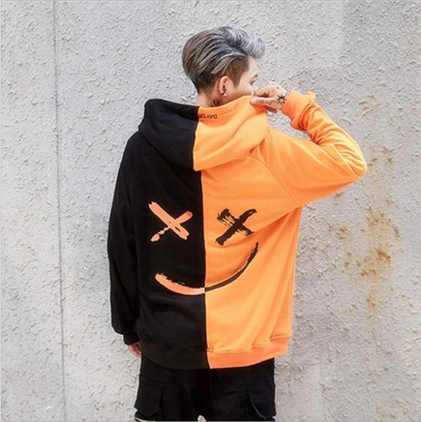 graffiti smiley black white splicing sweater hoodie men and women hip hop street dance bboy loose coat tide, White;black
graffiti smiley black white splicing sweater hoodie men and women hip hop street dance bboy loose coat tide, White;black