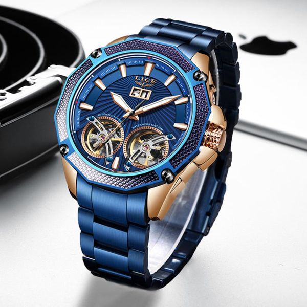 wristwatches lige 2021 fashion mens mechanical double tourbillon automatic watch men all steel waterproof clock, Slivery;brown
wristwatches lige 2021 fashion mens mechanical double tourbillon automatic watch men all steel waterproof clock, Slivery;brown