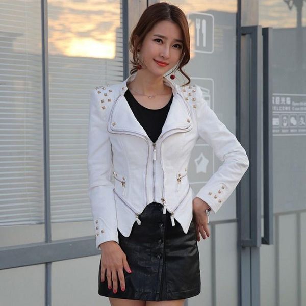 women's jackets biker women slim fit denim jacket short zipper motorcycle jeans coat shoulder pads rivets studded punk style casual 6xl, Black;brown
women's jackets biker women slim fit denim jacket short zipper motorcycle jeans coat shoulder pads rivets studded punk style casual 6xl, Black;brown