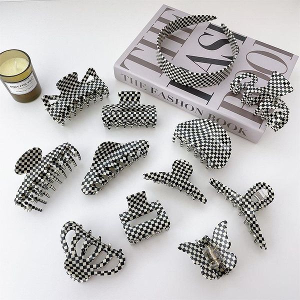 hair clips & barrettes 2021 selling fashion acrylic women accessories headband black white checkered pattern claw, Golden;silver
hair clips & barrettes 2021 selling fashion acrylic women accessories headband black white checkered pattern claw, Golden;silver