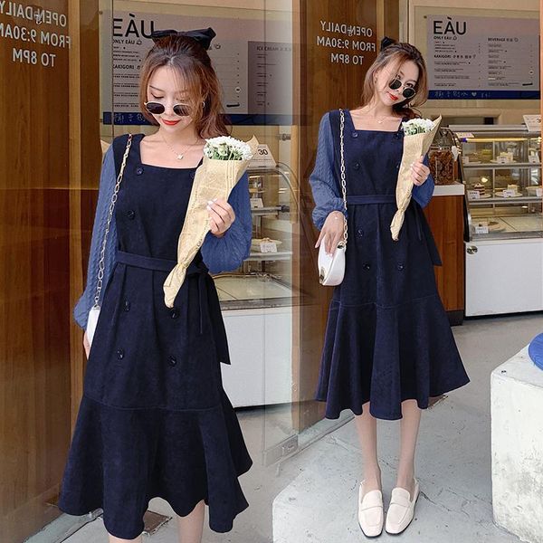 125# 2021 spring autumn corduroy patchwork maternity party dress elegant sweet clothes for pregnant women ties waist pregnancy dresses, White
125# 2021 spring autumn corduroy patchwork maternity party dress elegant sweet clothes for pregnant women ties waist pregnancy dresses, White
