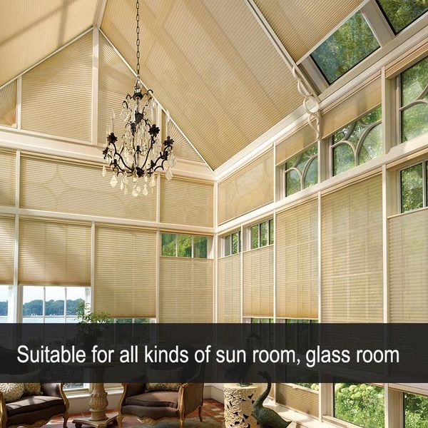 blinds half/full blackout cellular skylight manual pull-push control glass roof honeycomb for sun room heat insulation
blinds half/full blackout cellular skylight manual pull-push control glass roof honeycomb for sun room heat insulation