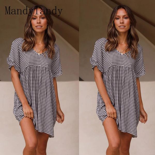 ethnic clothing mandylandy women summer elegant plaid loose mini dress ladies short sleeve v neck sundress, Red
ethnic clothing mandylandy women summer elegant plaid loose mini dress ladies short sleeve v neck sundress, Red