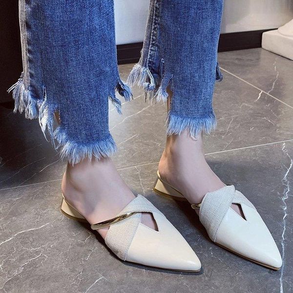 women's shoes summer mid heel lady sandals slippers soild color pointed toe women outdoor slipper size42, Black
women's shoes summer mid heel lady sandals slippers soild color pointed toe women outdoor slipper size42, Black